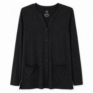 Isaac Mizrahi XS Women's 100% Pima Cotton Mr Rogers Cardigan Grannycore